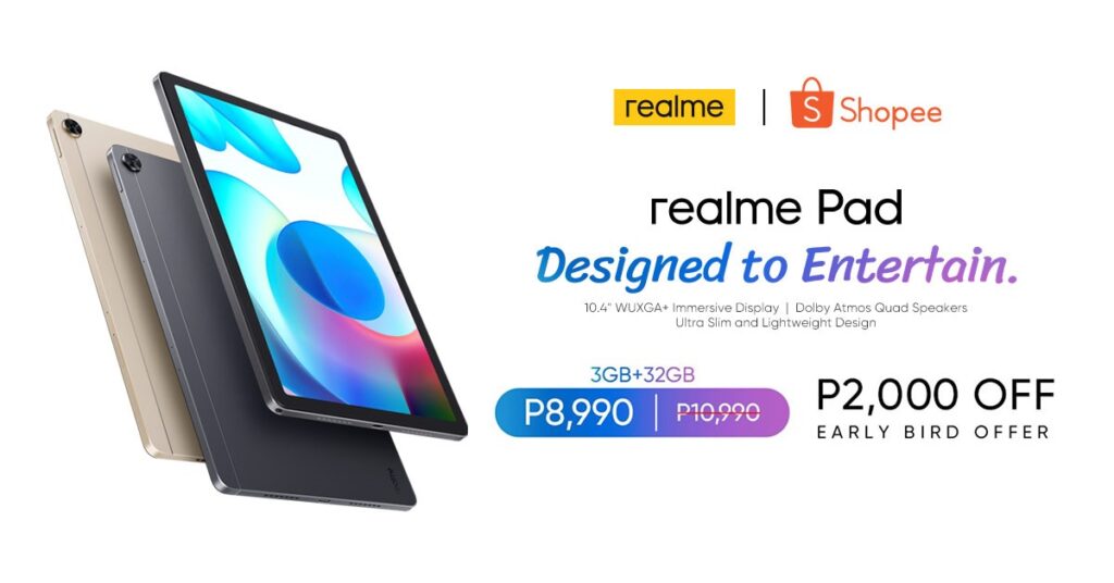Get the realme Pad, new TechLife products for up to P3,000 off