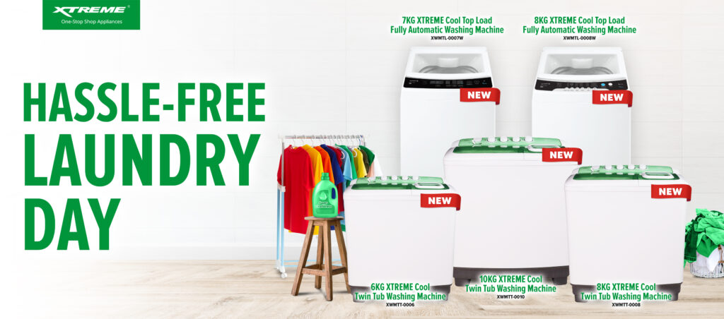 Achieve a hassle-free laundry day with XTREME Cool’s new washing machines 